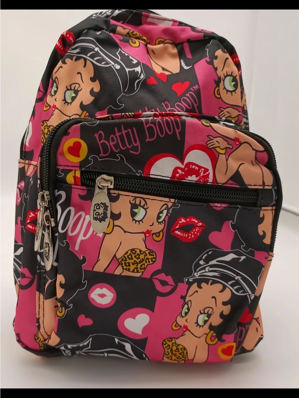 Betty Boop Black, Pink & Tan Graphic Mini Backpack
